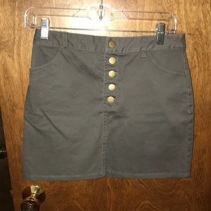 Button down Jean Skirt